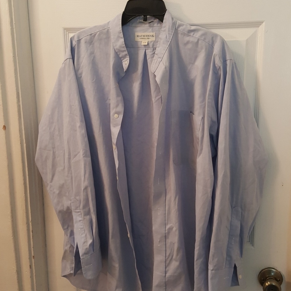 Men's blue button down shirt